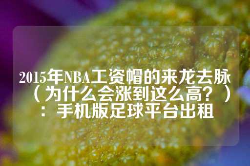 2015年NBA工资帽的来龙去脉（为什么会涨到这么高？）：手机版足球平台出租