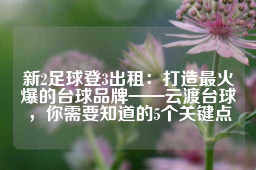 新2足球登3出租：打造最火爆的台球品牌——云渡台球，你需要知道的5个关键点-第1张图片-皇冠信用盘出租