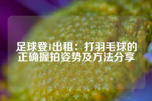 足球登1出租：打羽毛球的正确握拍姿势及方法分享