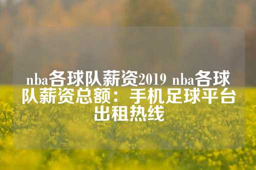 nba各球队薪资2019 nba各球队薪资总额：手机足球平台出租热线-第1张图片-皇冠信用盘出租