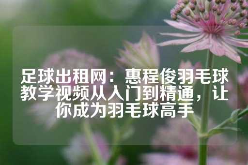 足球出租网：惠程俊羽毛球教学视频从入门到精通，让你成为羽毛球高手