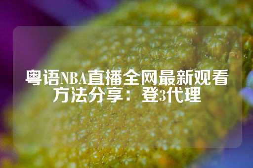 粤语NBA直播全网最新观看方法分享：登3代理