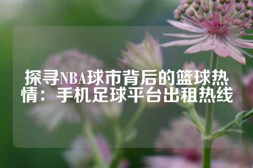 探寻NBA球市背后的篮球热情：手机足球平台出租热线