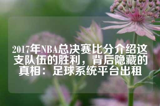 2017年NBA总决赛比分介绍这支队伍的胜利，背后隐藏的真相：足球系统平台出租