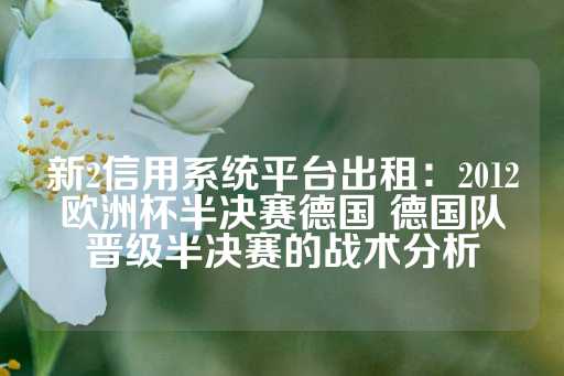 新2信用系统平台出租：2012欧洲杯半决赛德国 德国队晋级半决赛的战术分析-第1张图片-皇冠信用盘出租