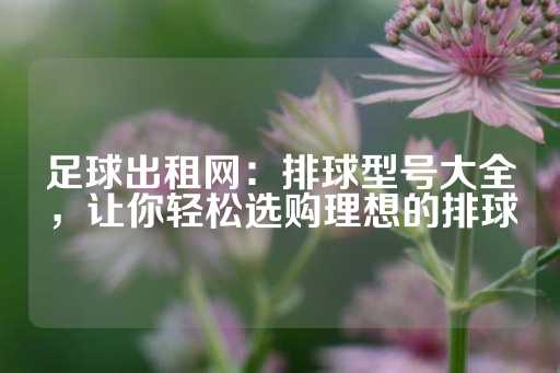 足球出租网：排球型号大全，让你轻松选购理想的排球-第1张图片-皇冠信用盘出租