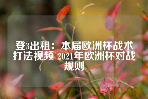 登3出租：本届欧洲杯战术打法视频 2021年欧洲杯对战规则-第1张图片-皇冠信用盘出租