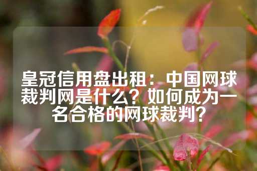 皇冠信用盘出租：中国网球裁判网是什么？如何成为一名合格的网球裁判？-第1张图片-皇冠信用盘出租