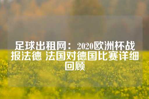 足球出租网：2020欧洲杯战报法德 法国对德国比赛详细回顾-第1张图片-皇冠信用盘出租