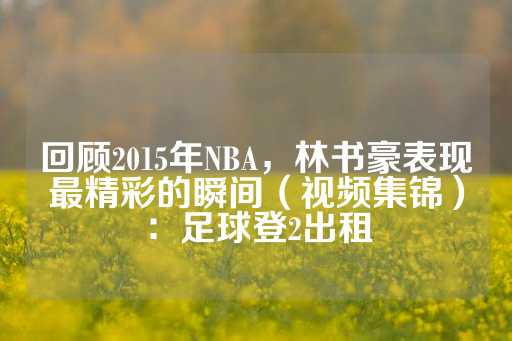 回顾2015年NBA，林书豪表现最精彩的瞬间（视频集锦）：足球登2出租