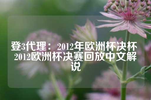 登3代理：2012年欧洲杯决杯 2012欧洲杯决赛回放中文解说-第1张图片-皇冠信用盘出租