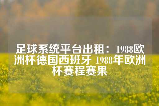 足球系统平台出租：1988欧洲杯德国西班牙 1988年欧洲杯赛程赛果-第1张图片-皇冠信用盘出租