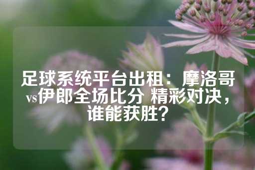 足球系统平台出租：摩洛哥vs伊郎全场比分 精彩对决，谁能获胜？