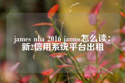 james nba 2016 james怎么读：新2信用系统平台出租