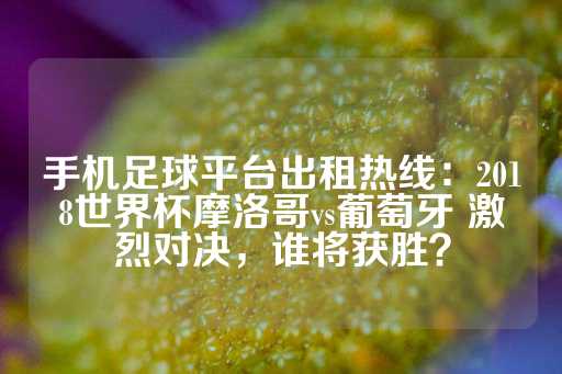 手机足球平台出租热线：2018世界杯摩洛哥vs葡萄牙 激烈对决，谁将获胜？-第1张图片-皇冠信用盘出租