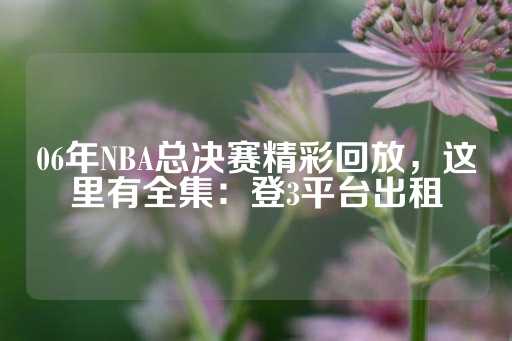 06年NBA总决赛精彩回放，这里有全集：登3平台出租-第1张图片-皇冠信用盘出租