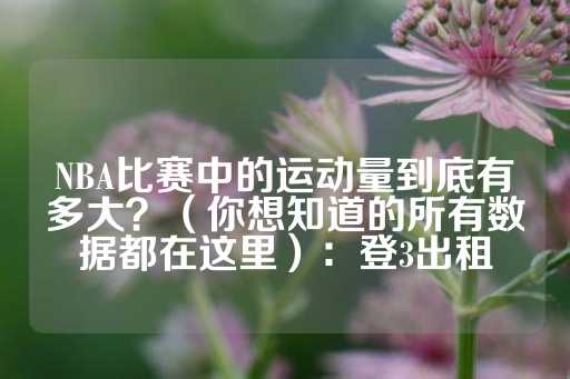 NBA比赛中的运动量到底有多大？（你想知道的所有数据都在这里）：登3出租-第1张图片-皇冠信用盘出租