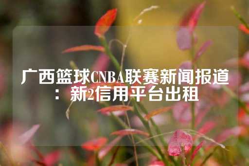 广西篮球CNBA联赛新闻报道：新2信用平台出租