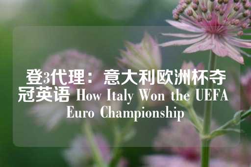 登3代理：意大利欧洲杯夺冠英语 How Italy Won the UEFA Euro Championship-第1张图片-皇冠信用盘出租