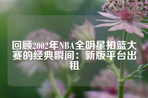 回顾2002年NBA全明星扣篮大赛的经典瞬间：新版平台出租-第1张图片-皇冠信用盘出租