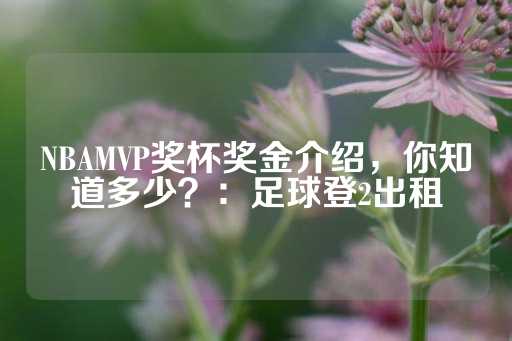 NBAMVP奖杯奖金介绍，你知道多少？：足球登2出租