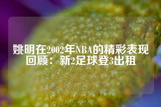 姚明在2002年NBA的精彩表现回顾：新2足球登3出租-第1张图片-皇冠信用盘出租