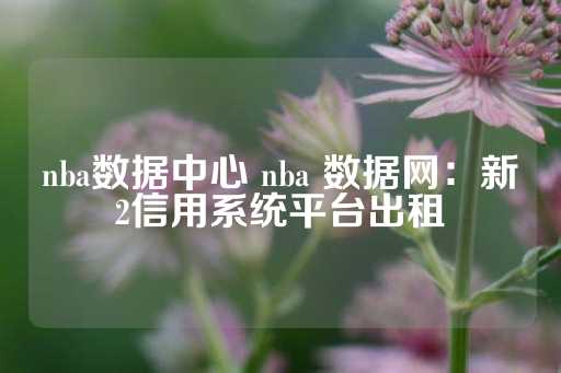 nba数据中心 nba 数据网：新2信用系统平台出租