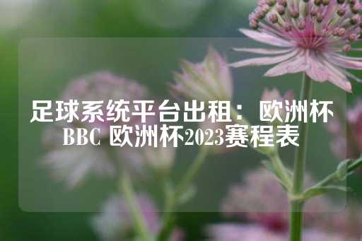 足球系统平台出租：欧洲杯BBC 欧洲杯2023赛程表