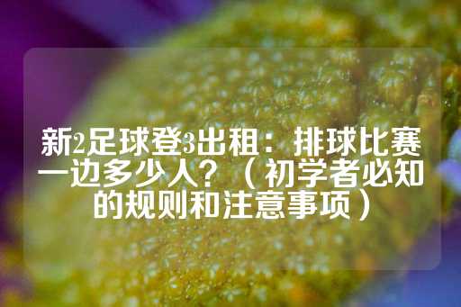 新2足球登3出租：排球比赛一边多少人？（初学者必知的规则和注意事项）-第1张图片-皇冠信用盘出租