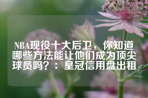 NBA现役十大后卫，你知道哪些方法能让他们成为顶尖球员吗？：皇冠信用盘出租