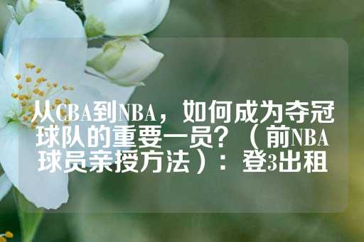 从CBA到NBA，如何成为夺冠球队的重要一员？（前NBA球员亲授方法）：登3出租