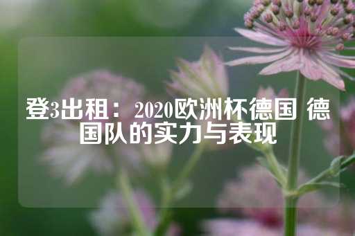 登3出租：2020欧洲杯德国 德国队的实力与表现