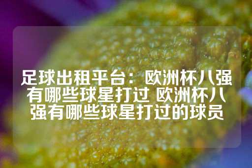 足球出租平台：欧洲杯八强有哪些球星打过 欧洲杯八强有哪些球星打过的球员-第1张图片-皇冠信用盘出租