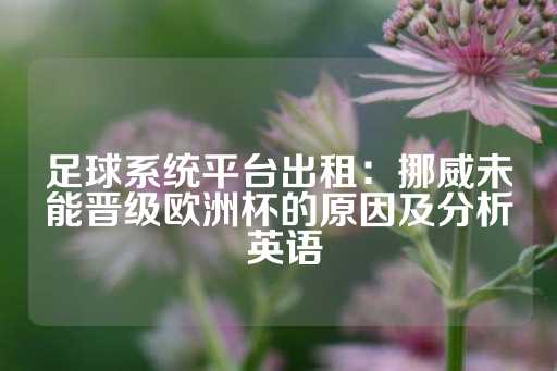 足球系统平台出租：挪威未能晋级欧洲杯的原因及分析 英语-第1张图片-皇冠信用盘出租