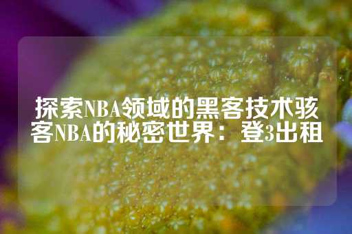 探索NBA领域的黑客技术骇客NBA的秘密世界：登3出租