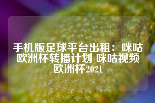 手机版足球平台出租：咪咕欧洲杯转播计划 咪咕视频欧洲杯2021