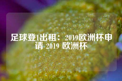 足球登1出租：2019欧洲杯申请 2019 欧洲杯