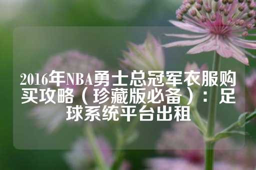 2016年NBA勇士总冠军衣服购买攻略（珍藏版必备）：足球系统平台出租-第1张图片-皇冠信用盘出租