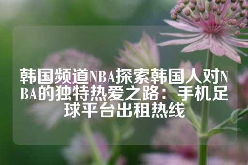 韩国频道NBA探索韩国人对NBA的独特热爱之路：手机足球平台出租热线