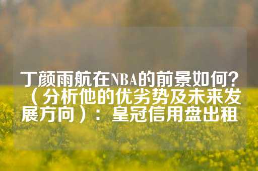 丁颜雨航在NBA的前景如何？（分析他的优劣势及未来发展方向）：皇冠信用盘出租-第1张图片-皇冠信用盘出租