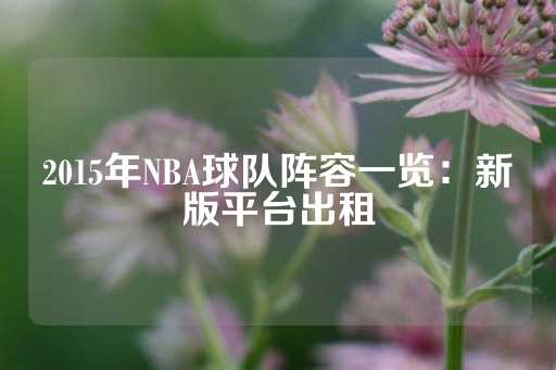 2015年NBA球队阵容一览：新版平台出租-第1张图片-皇冠信用盘出租