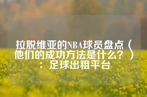 拉脱维亚的NBA球员盘点（他们的成功方法是什么？）：足球出租平台