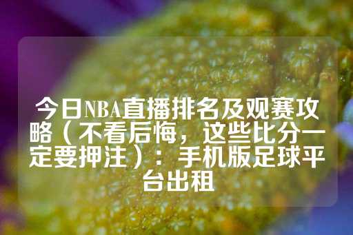 今日NBA直播排名及观赛攻略（不看后悔，这些比分一定要押注）：手机版足球平台出租