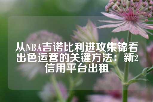 从NBA吉诺比利进攻集锦看出色运营的关键方法：新2信用平台出租-第1张图片-皇冠信用盘出租