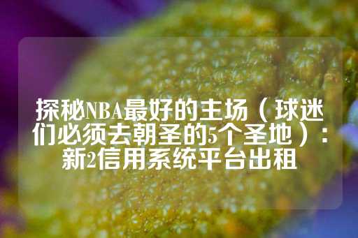 探秘NBA最好的主场（球迷们必须去朝圣的5个圣地）：新2信用系统平台出租-第1张图片-皇冠信用盘出租