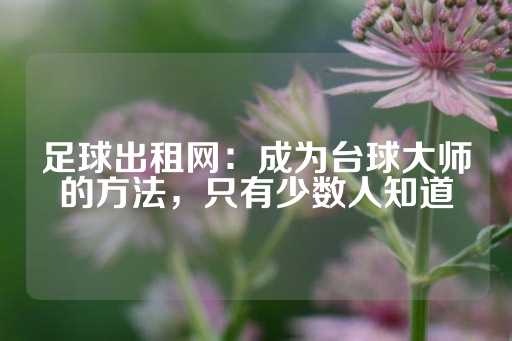 足球出租网：成为台球大师的方法，只有少数人知道