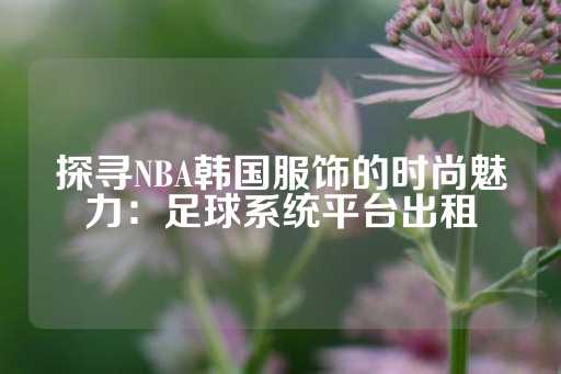 探寻NBA韩国服饰的时尚魅力：足球系统平台出租-第1张图片-皇冠信用盘出租