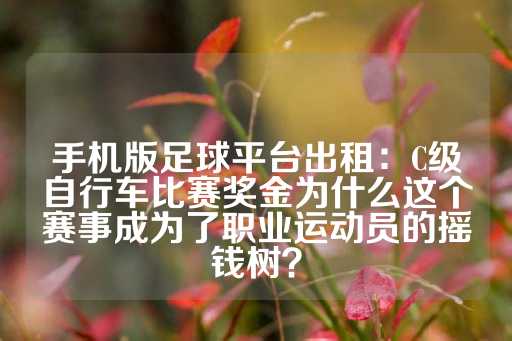 手机版足球平台出租：C级自行车比赛奖金为什么这个赛事成为了职业运动员的摇钱树？-第1张图片-皇冠信用盘出租