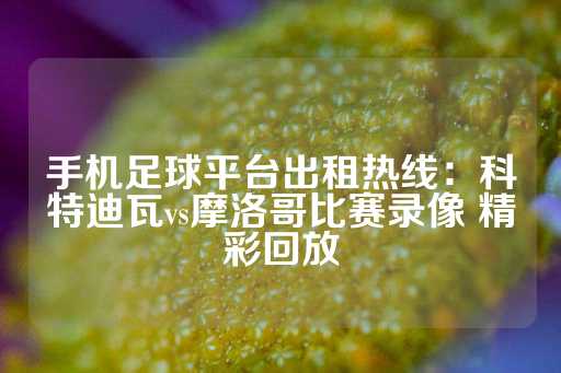 手机足球平台出租热线：科特迪瓦vs摩洛哥比赛录像 精彩回放