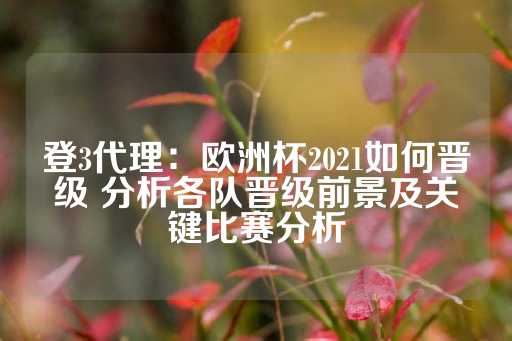 登3代理：欧洲杯2021如何晋级 分析各队晋级前景及关键比赛分析-第1张图片-皇冠信用盘出租